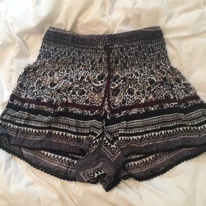 High rise Fabric shorts